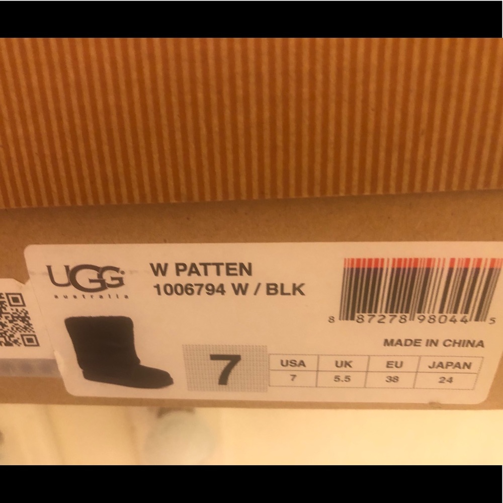 UGG Black Fur Boots